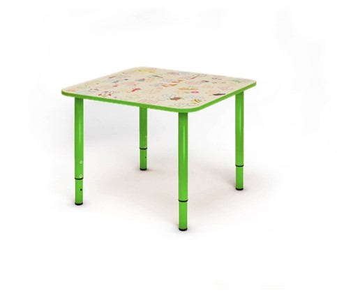 Растущий стол Азбука квадратный СДО-4 Зеленый в Перми - изображение