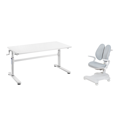 Комплект парта + кресло Imparare Grey + Estate Grey + чехол для кресла в подарок в Перми - изображение