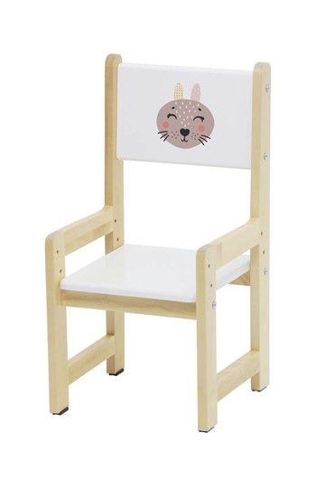 Комплект детской мебели Polini kids Eco 400 SM, Лесная сказка, 68х55 см белый-натуральный в Перми - изображение 5
