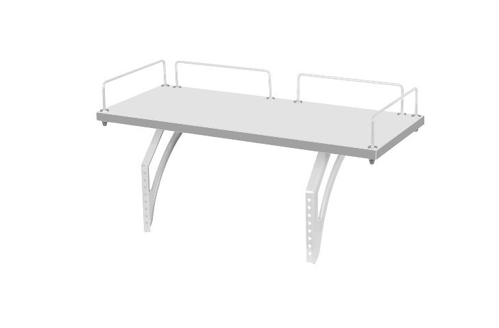 Детский стол-трансформер 1/75-40 (СУТ.25) + Polka_z 1/600 (2 шт.) + Polka_b 1/550 (2 шт.) белый/серый/аквамарин в Перми - изображение 2