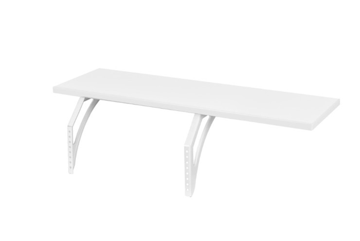 Растущий стол 1/75-40 (СУТ.25) + Polka_z 1/600 (2 шт.) + Polka_b 1/550 (2 шт.) белый/серый/серый в Перми - изображение 1