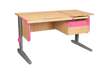 Растущий стол 1/75-40 (СУТ.25) + Tumba 1 Бежевый/Серый/розовый в Кунгуре