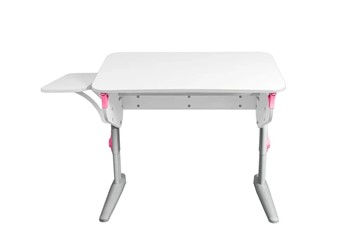Растущий стол 5/100 (СУТ.46) + Polka_b 5/550 Рамух белый/серый/розовый в Кунгуре