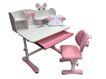 Стол растущий и стул FauDesk Carezza Pink FUNDESK в Перми