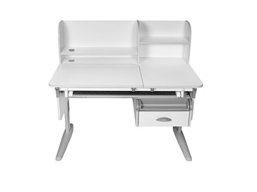 Детский стол-трансформер Lp/70-45 (СУТ.62 PRO) + Tumba 8 с лотком белый/серый/серый в Перми - предосмотр