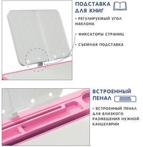 Комплект растущей мебели SET Holto-18 розовый в Березниках - предосмотр 6