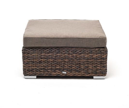 Плетеная оттоманка с подушкой Лунго коричневый (гиацинт) Артикул: YH-S4019W-1-TW brown в Перми - изображение 1