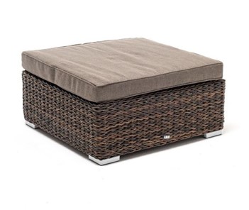 Плетеная оттоманка с подушкой Лунго коричневый (гиацинт) Артикул: YH-S4019W-1-TW brown в Перми - предосмотр 2