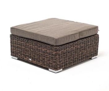 Плетеная оттоманка с подушкой Лунго коричневый (гиацинт) Артикул: YH-S4019W-1-TW brown в Перми