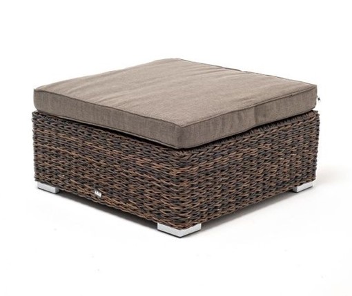 Плетеная оттоманка с подушкой Лунго коричневый (гиацинт) Артикул: YH-S4019W-1-TW brown в Перми - изображение