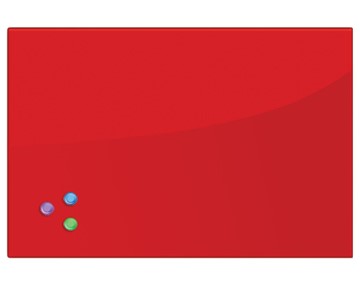 Магнитная стеклянная доска для рисования BRAUBERG 40х60 см, красная в Березниках - предосмотр