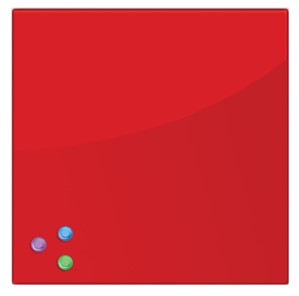 Магнитная стеклянная доска для рисования BRAUBERG 45х45 см, красная в Перми - предосмотр