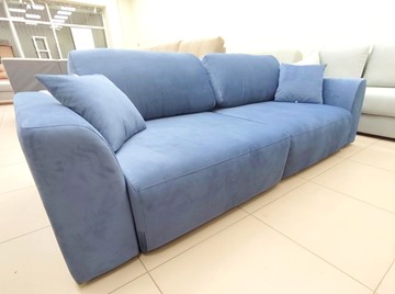 Прямой диван Темп Amigo 48 синий велюр в Соликамске