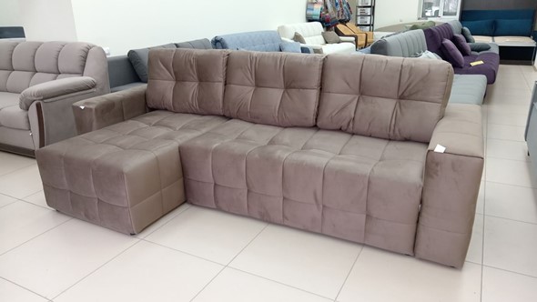 Угловой диван с оттоманкой Реал ДУ Graund 03 велюр в Березниках - изображение