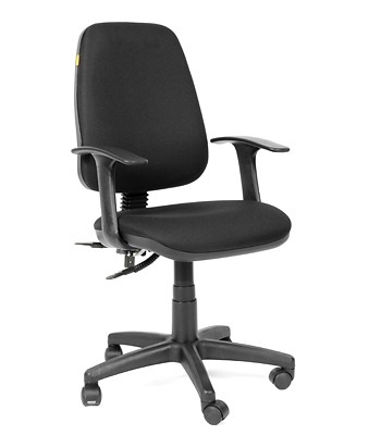 Кресло компьютерное CHAIRMAN 661 Ткань стандарт 15-21 черная в Кунгуре - изображение