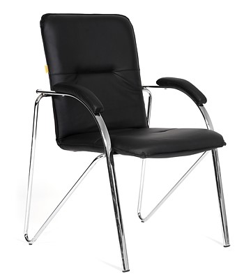 Компьютерное кресло CHAIRMAN 850 Экокожа Terra 118 черная в Березниках - изображение