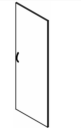 SIMPLE SD-6B Дверь высокая 594х16х1740 серый в Перми - изображение