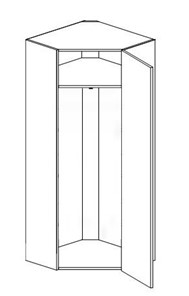 Шкаф-гардероб ГБ-3 600х600х1975 мм в Кунгуре